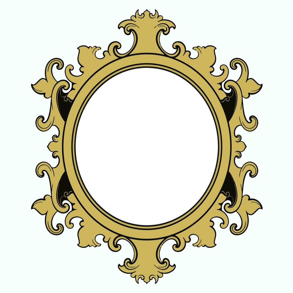 vintage frame ornament circle design vector format