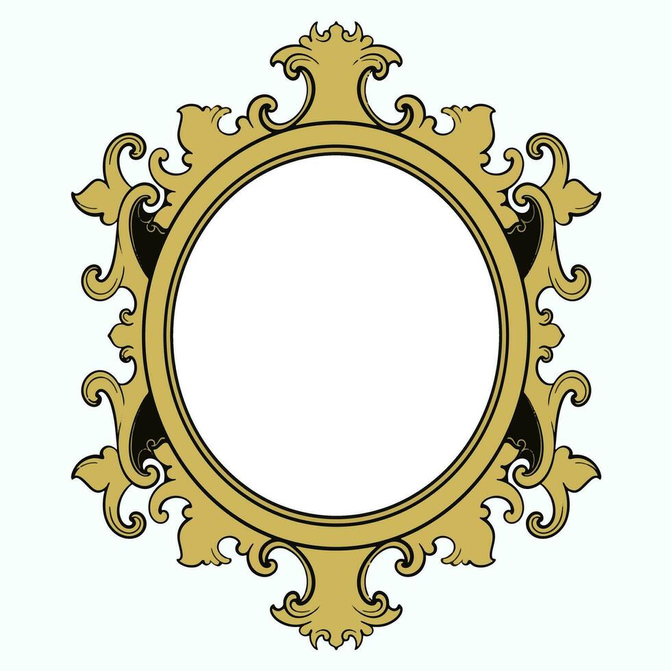 vintage frame ornament circle design vector format