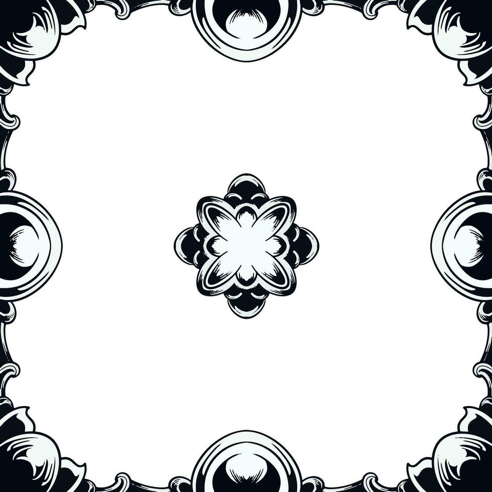 Clásico marco ornamento circulo diseño vector formato