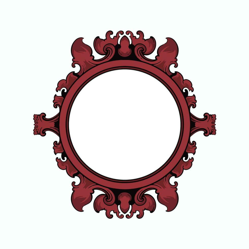 vintage frame ornament circle design vector format