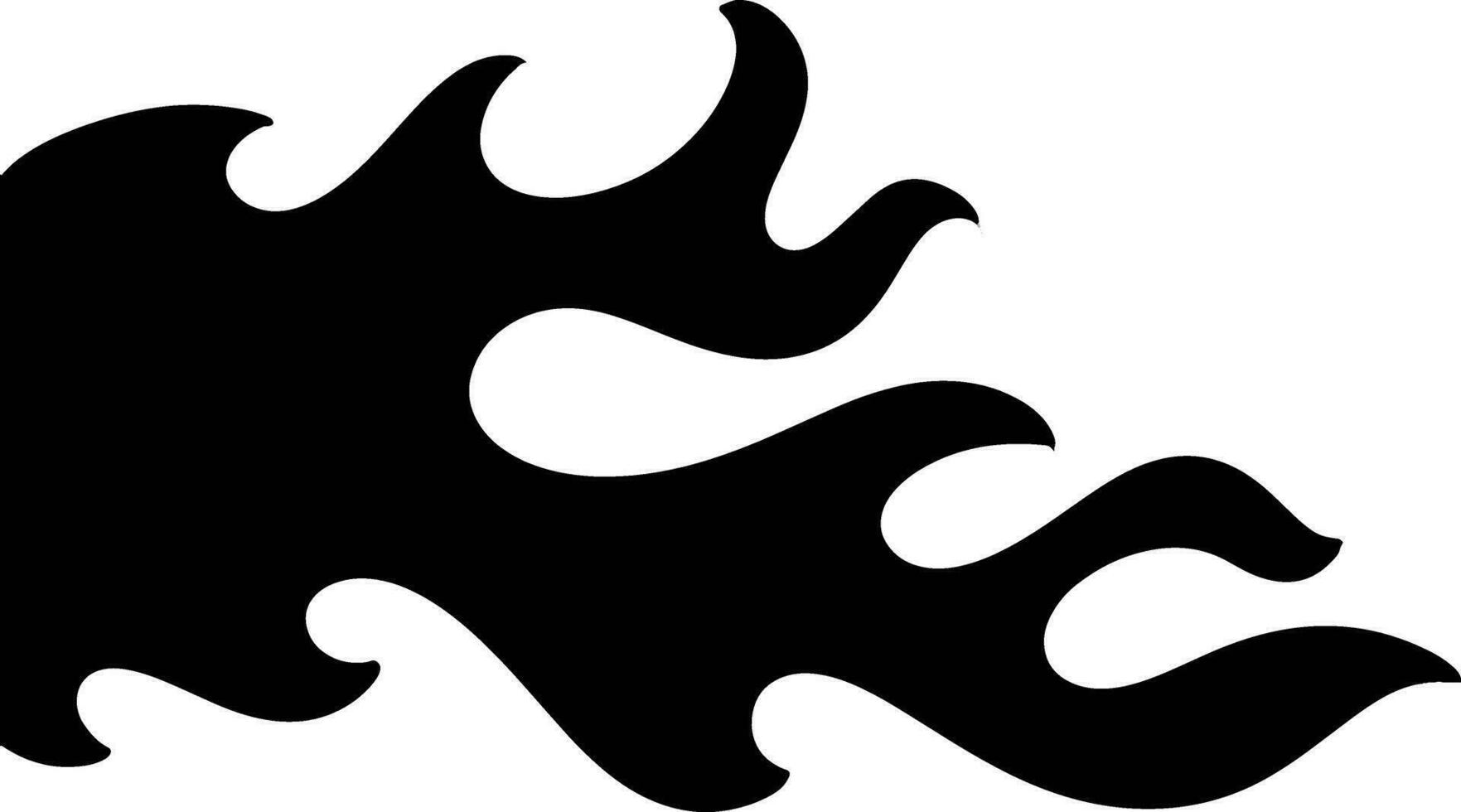 Tribal hotrod muscle car flame graphic for hoods, sides and motorcycles. Can be used as decal, sticker or tattoos too vector