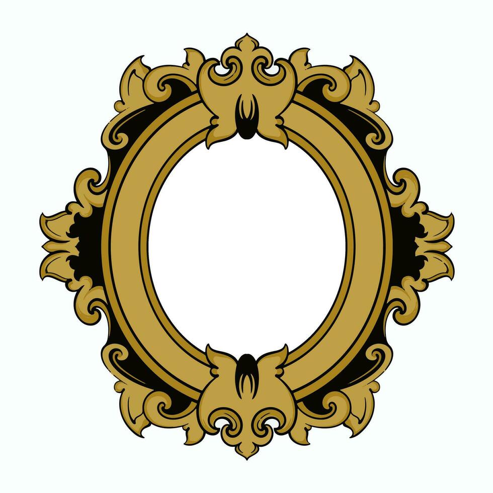 marco, frontera vector Clásico ornamento con tallado motivo