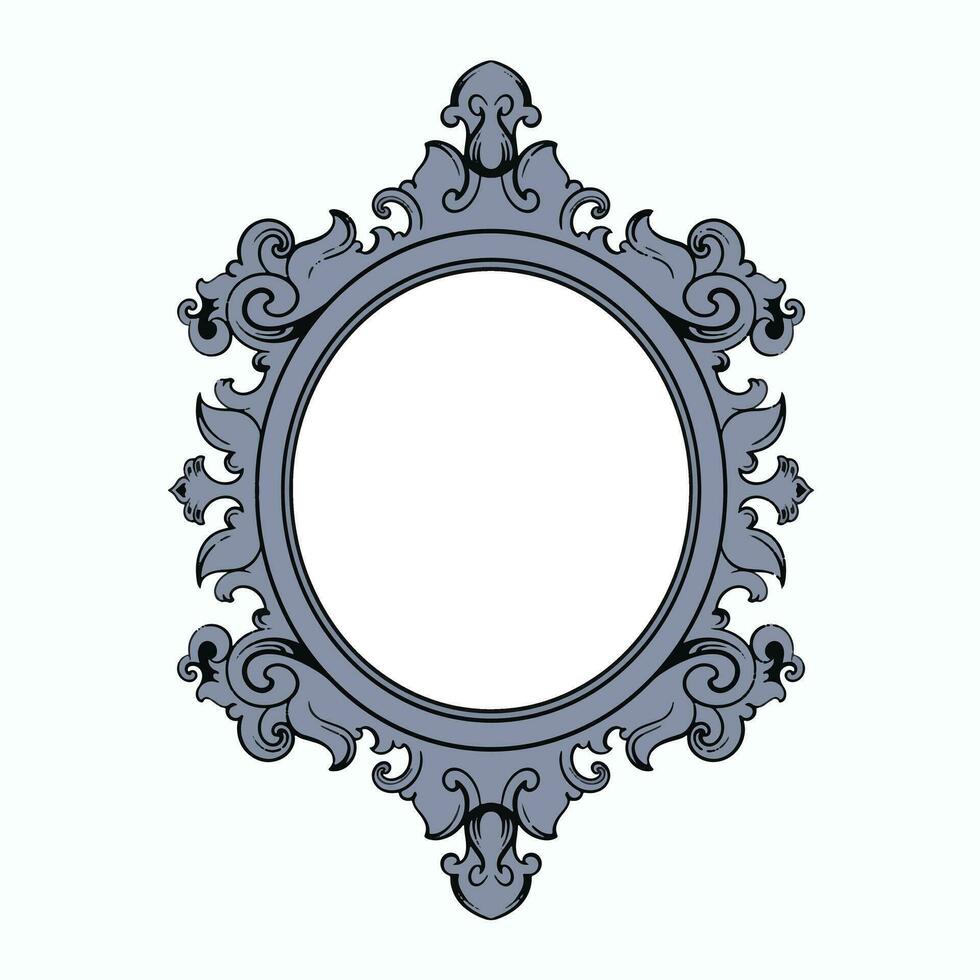 vintage frame ornament circle design vector format