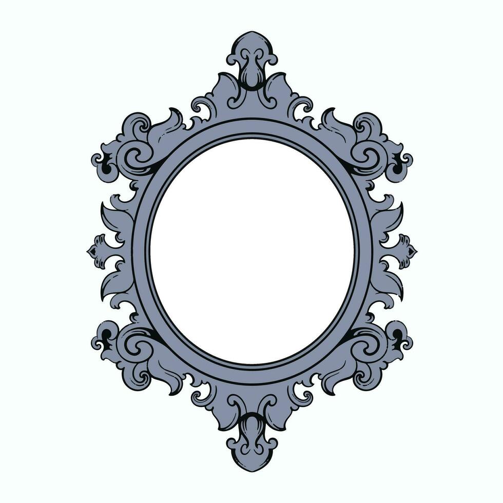 Clásico marco ornamento circulo diseño vector formato