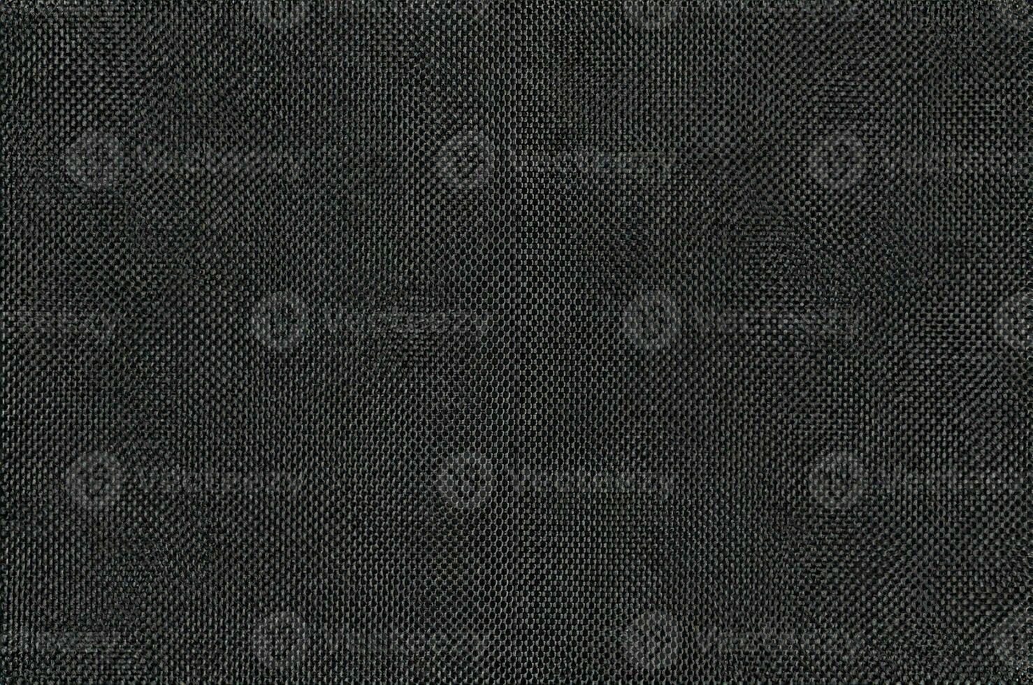 Black grey fabric texture for background and design art work with seamless pattern of natural textile. photo