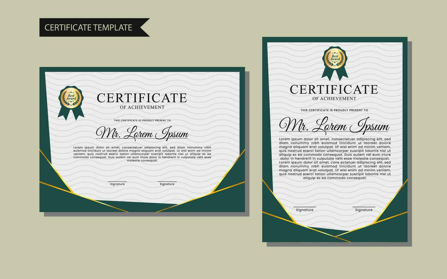 Business, Training Achievement Certificate Template vector