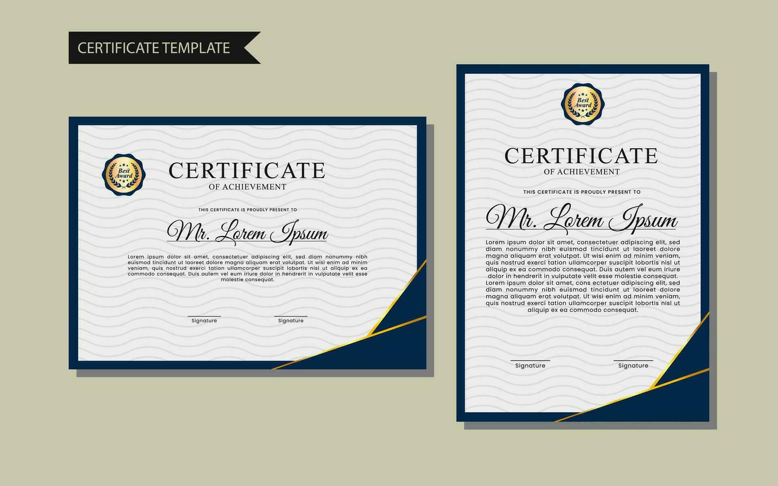 Business, Training Achievement Certificate Template vector