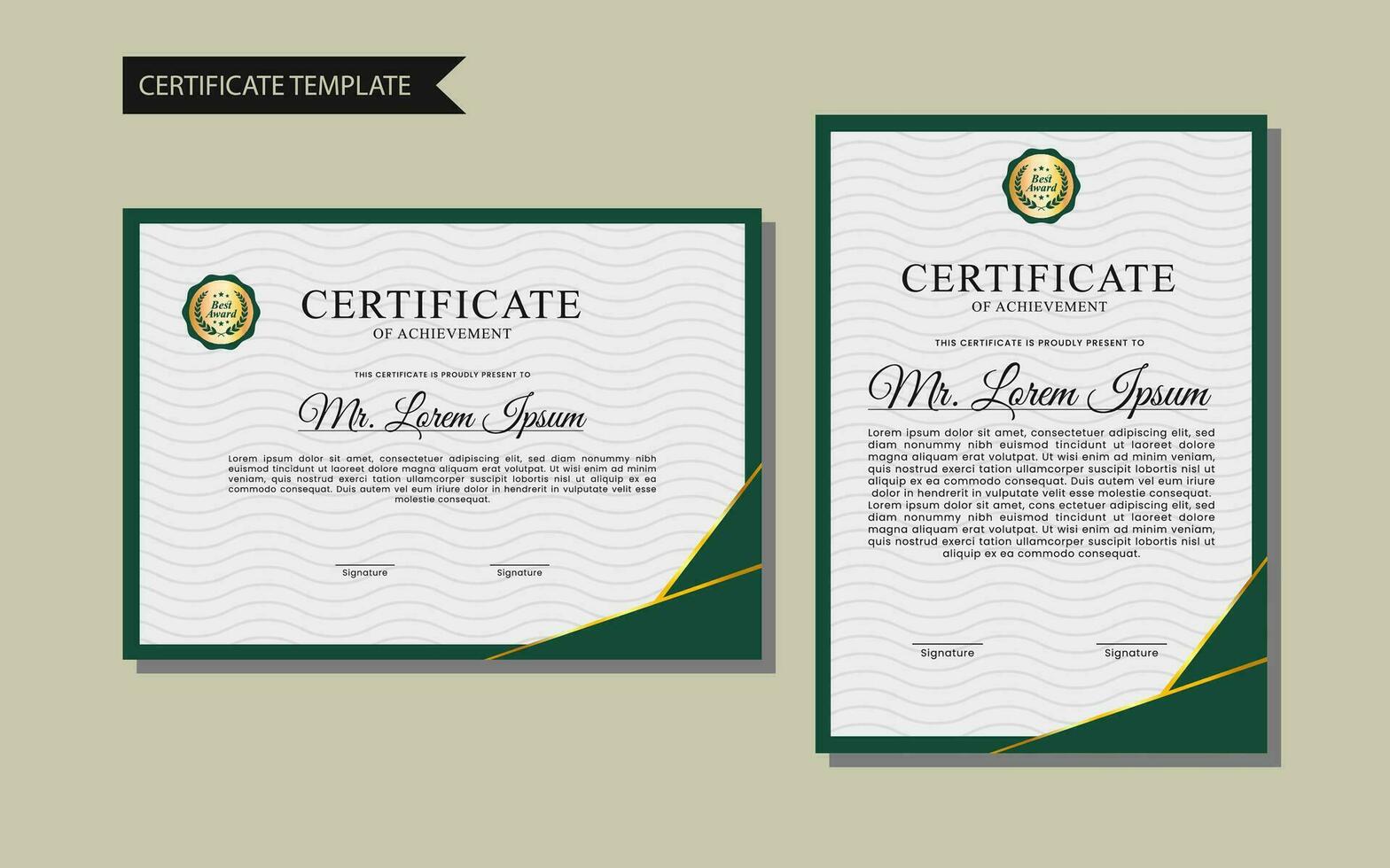 Business, Training Achievement Certificate Template vector