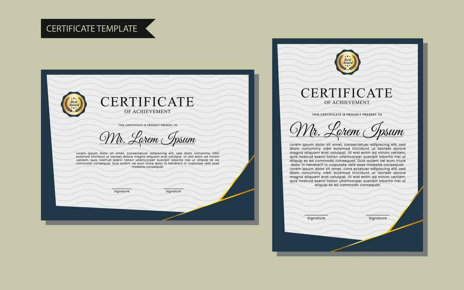Business, Training Achievement Certificate Template vector