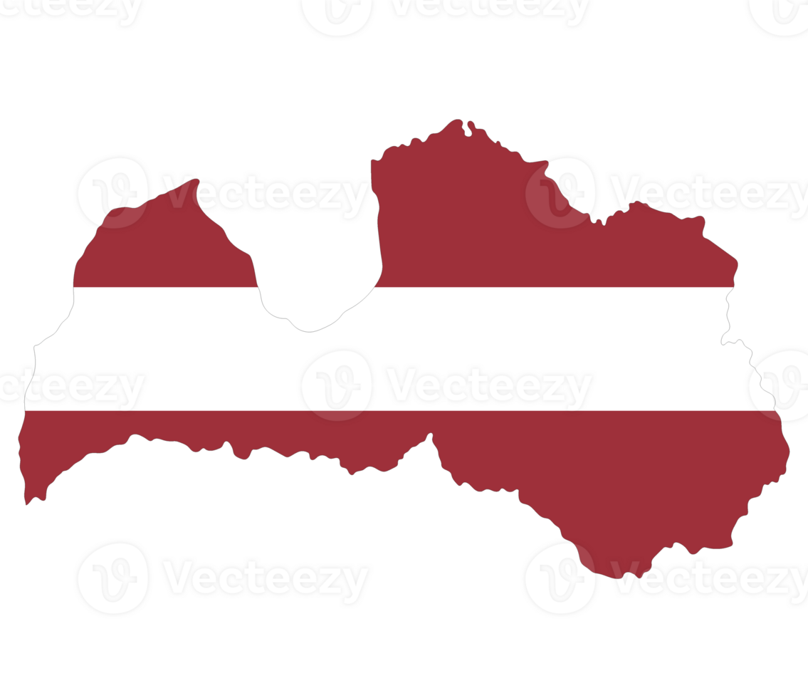 Latvia map. Map of Latvia with Latvia flag png