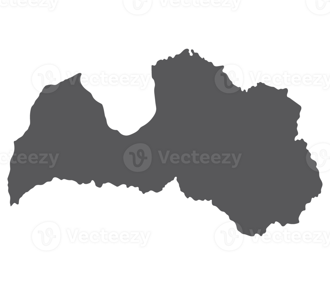 Latvia map. Map of Latvia in grey color png