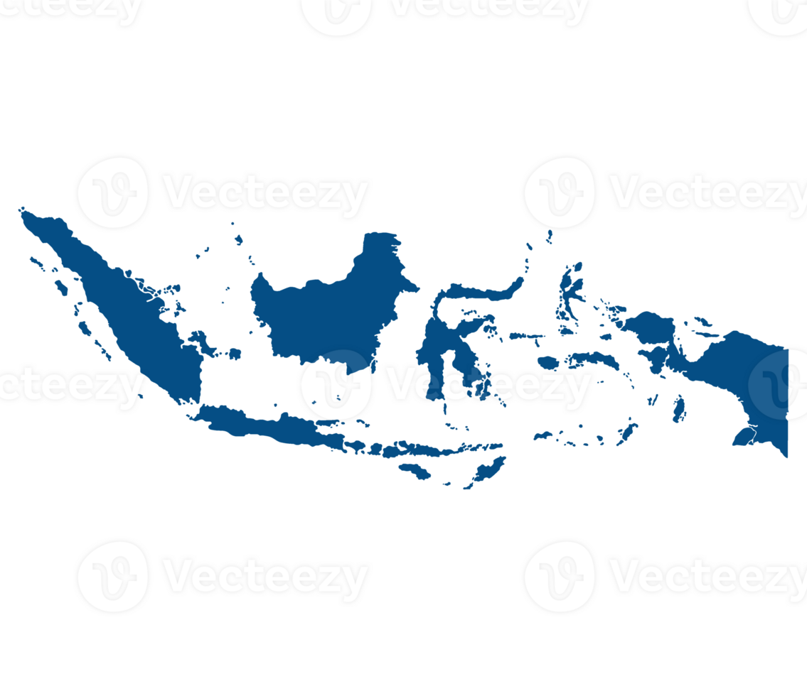 Indonesia map. Map of Indonesia in blue color png