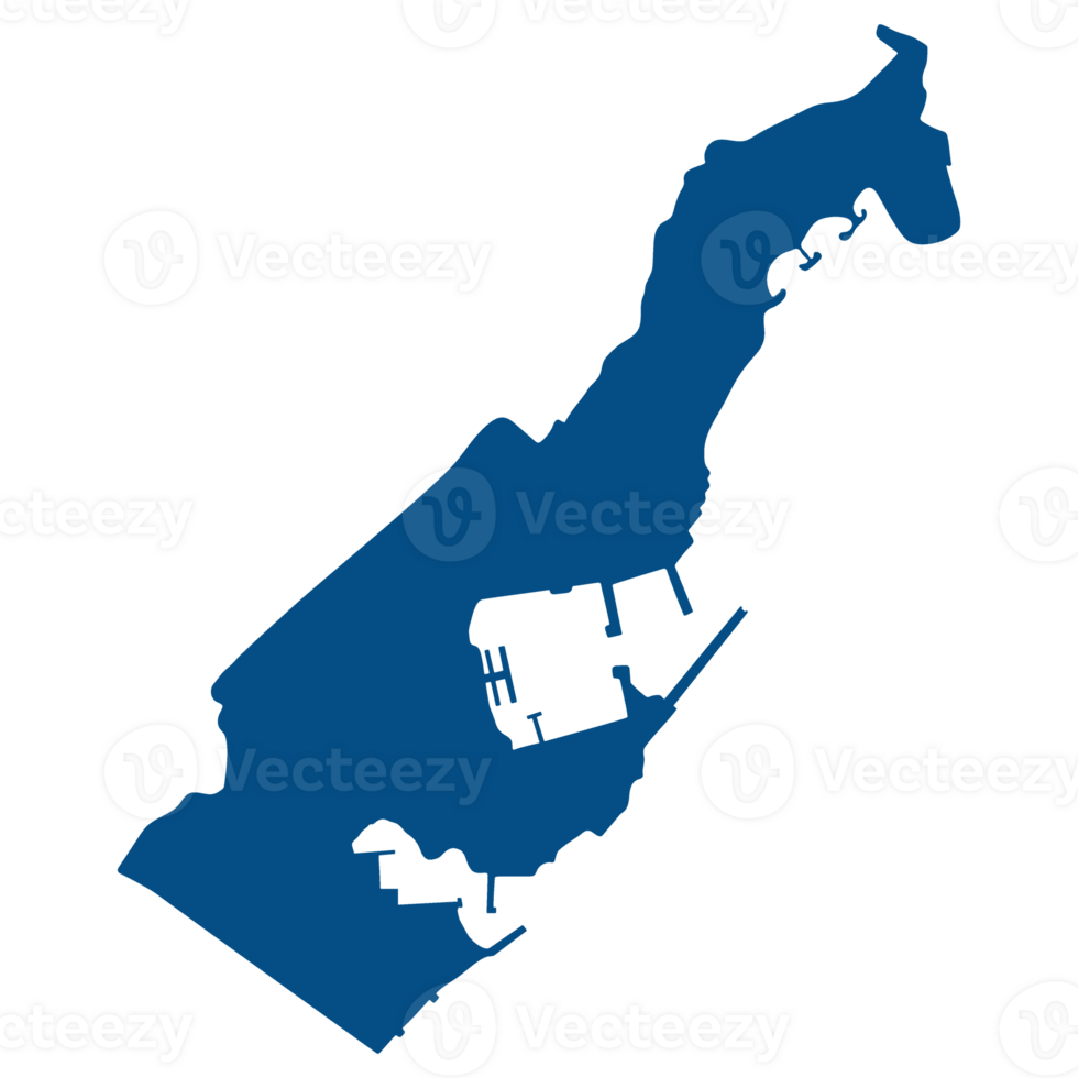 Monaco map. Map of Monaco in blue color png