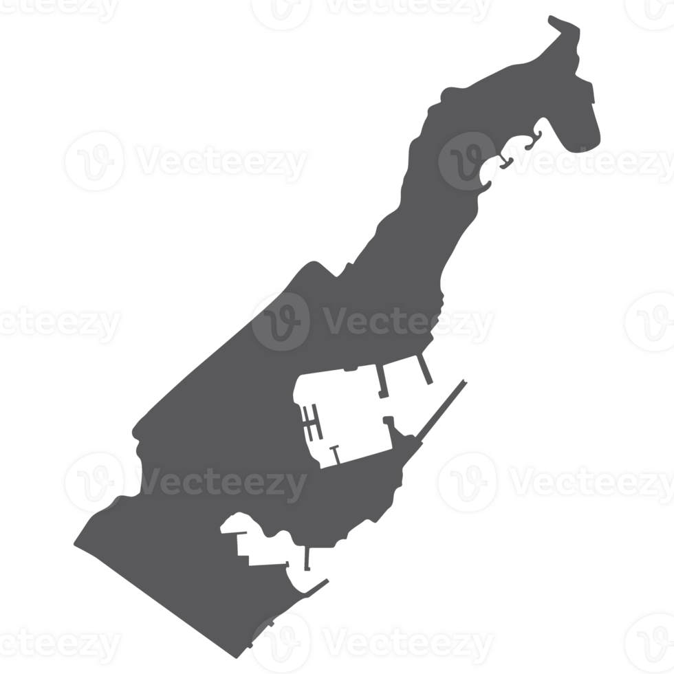 Monaco map. Map of Monaco in grey color png
