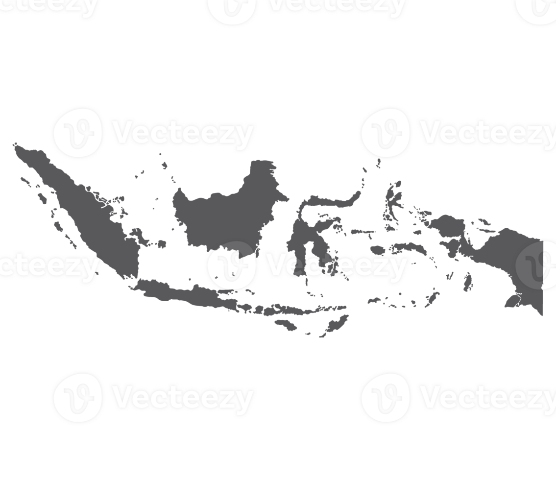 Indonesia map. Map of Indonesia in grey color png