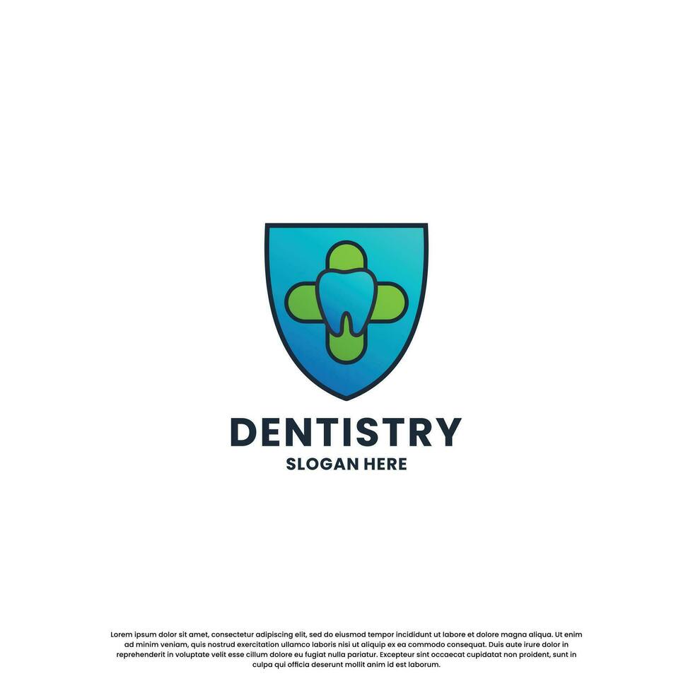 dental salud logo diseño. dentista, odontología logo modelo. vector