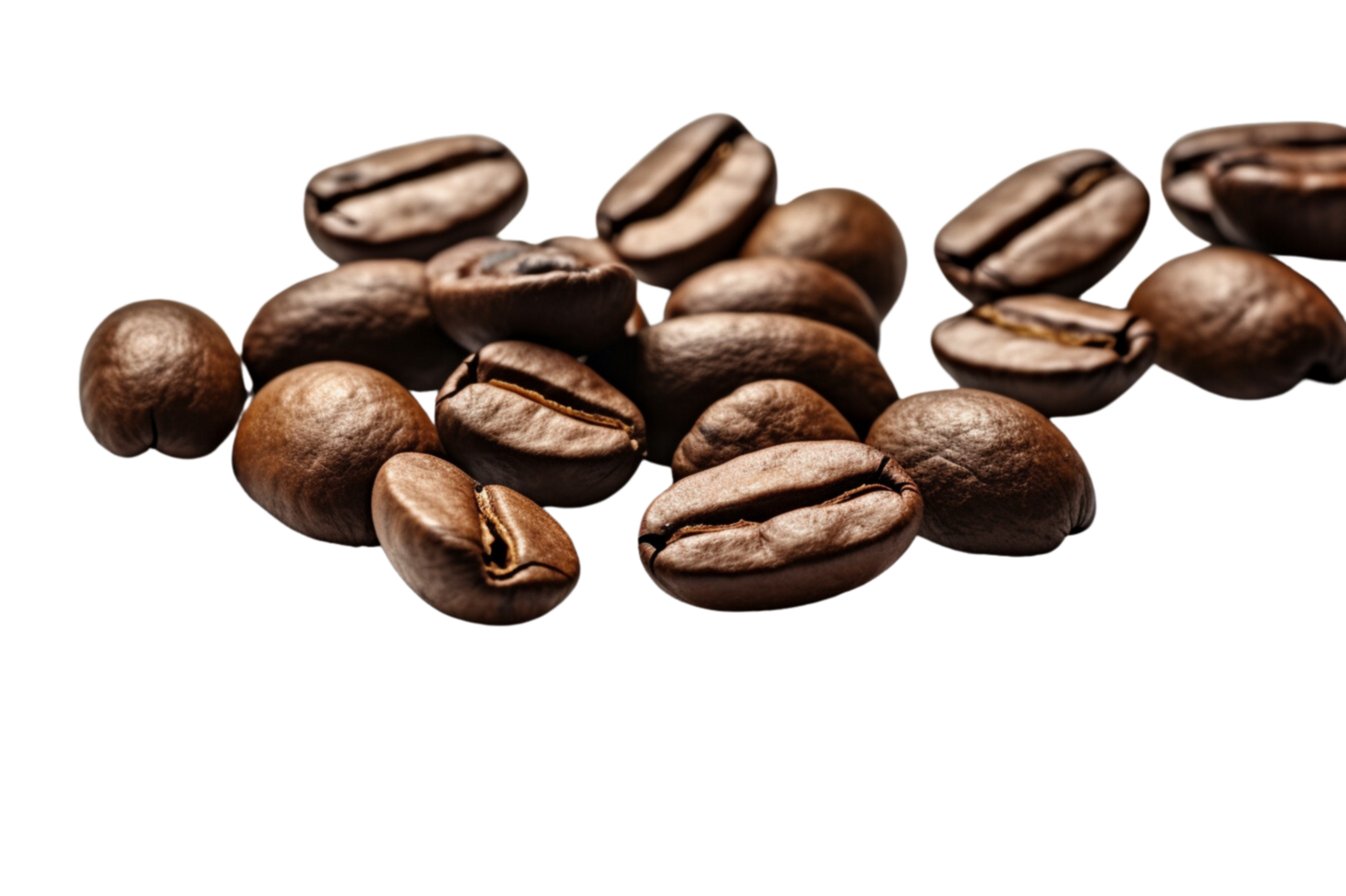 AI generated Coffee beans isolated on transparent background. png