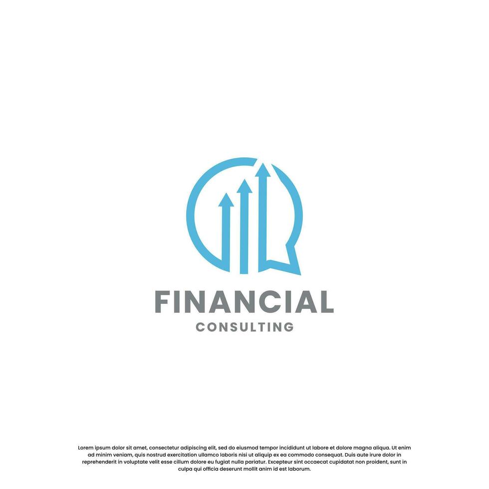 modern financial consulting logo design inspiration vector