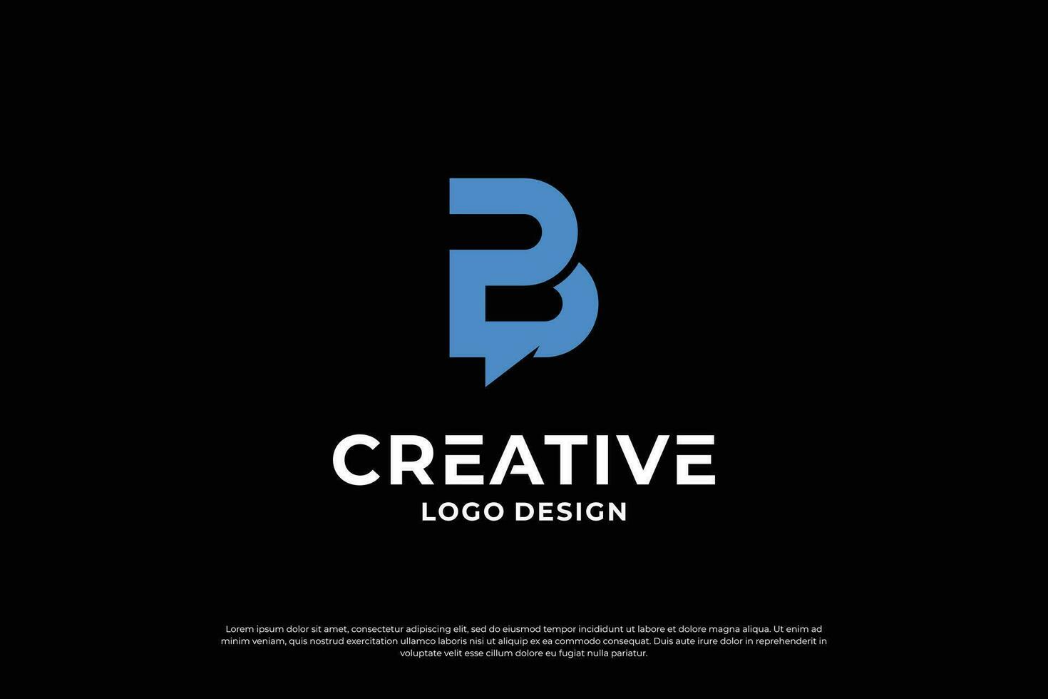 Letter BP logo design template. Initial letters BP. Symbol BP. Creative letter BP logo vector. vector