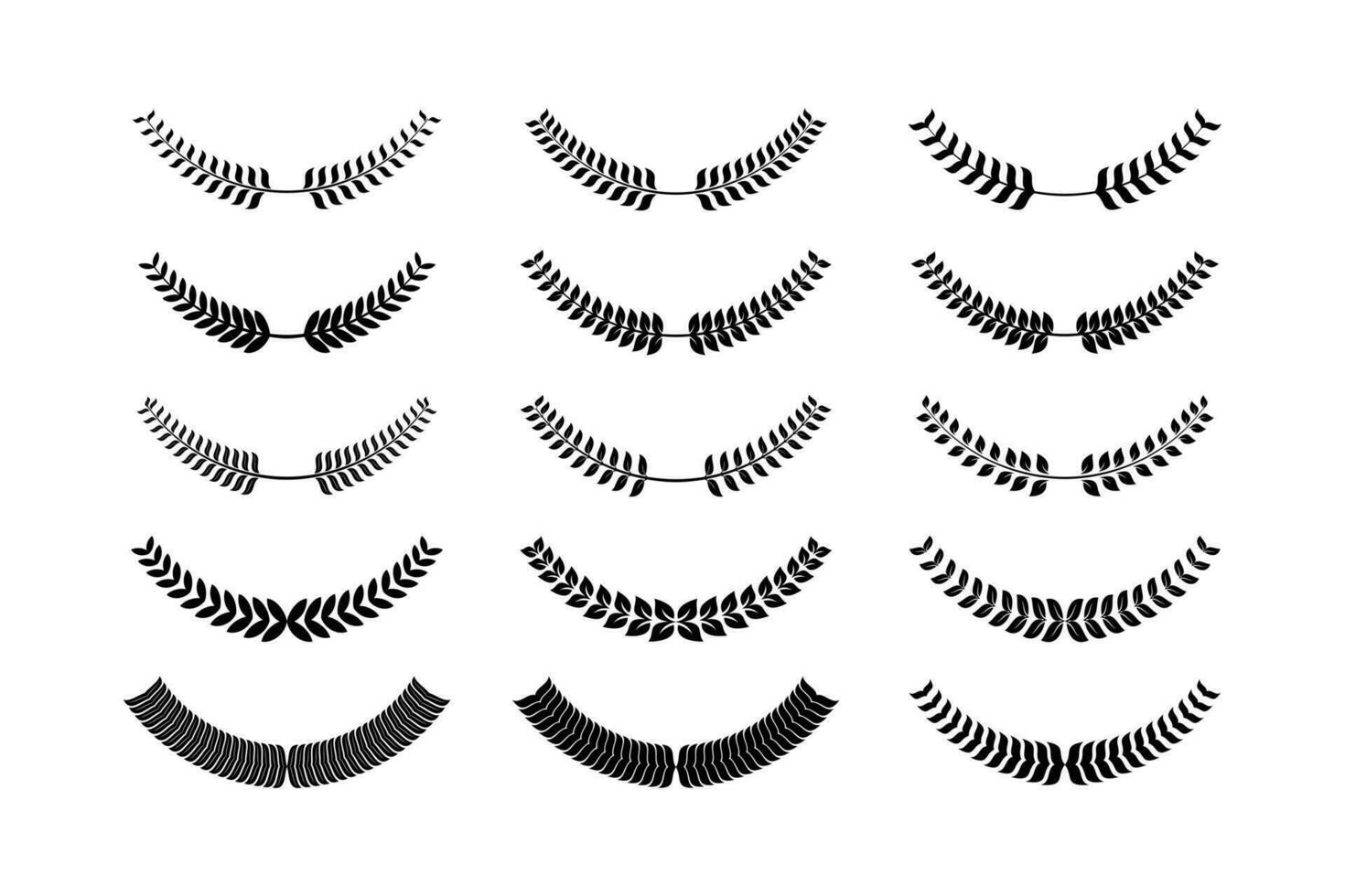 Set of wreath template vector logo design.