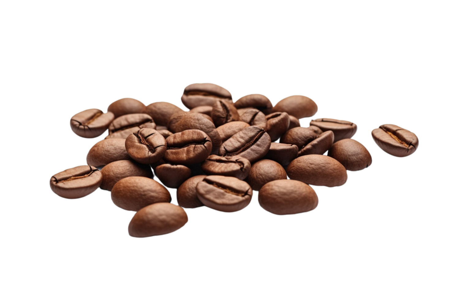 AI generated Coffee beans isolated on transparent background. png