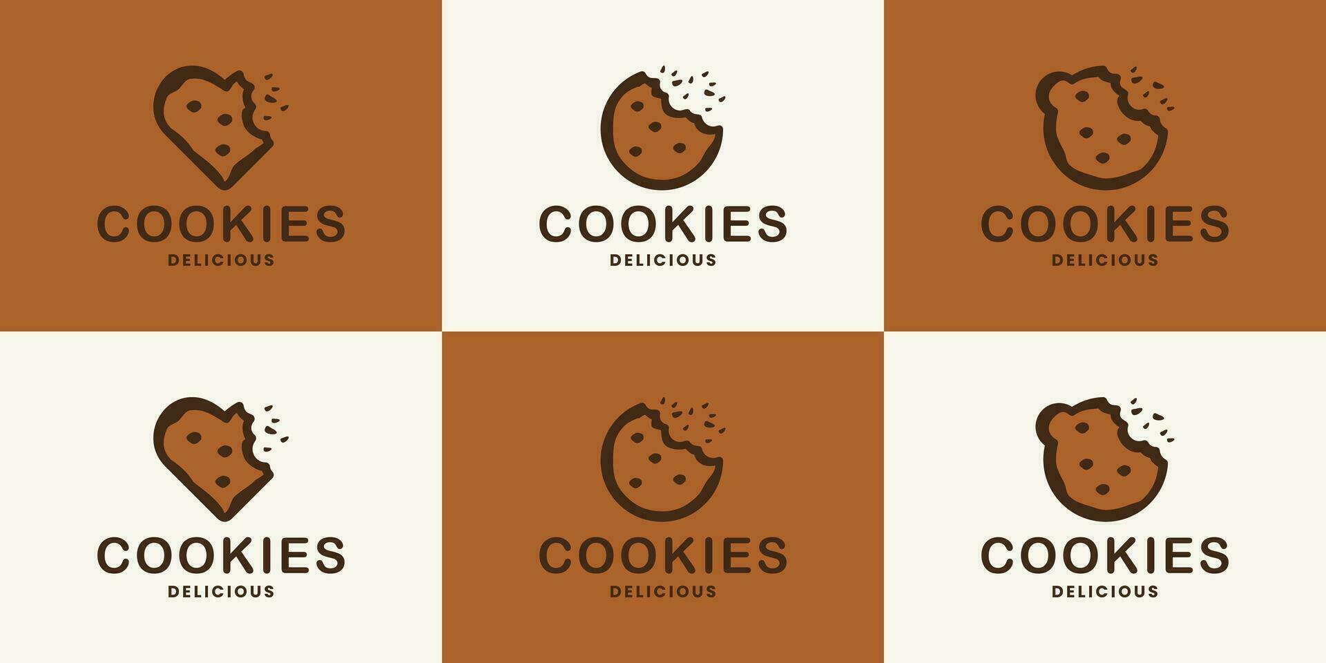 galletas comida logo diseño colección para restaurante, galleta Tienda vector