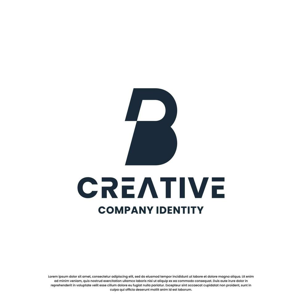 initials letter B P logo design inspiration vector