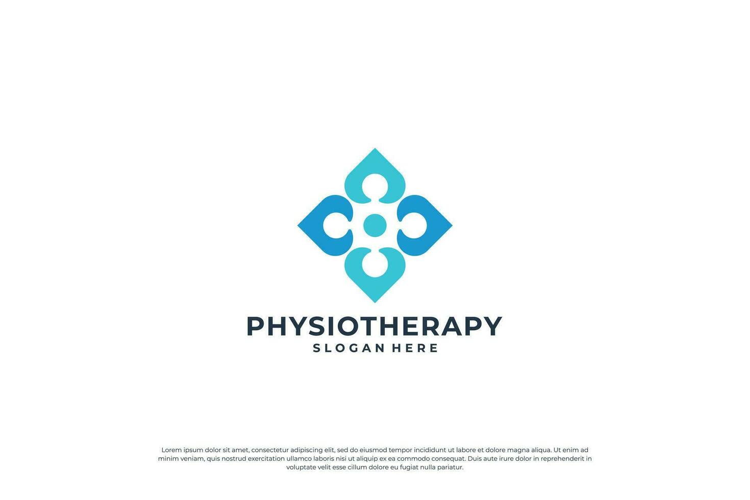 Wellness human care Logo Design concept. vector