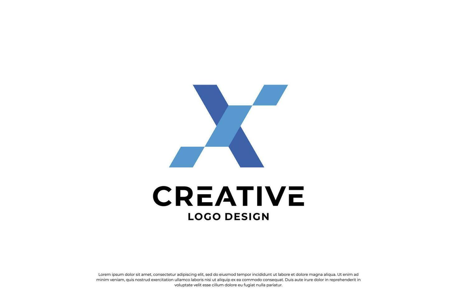 letra X logo diseño modelo. inicial letras X. creativo X símbolo. vector