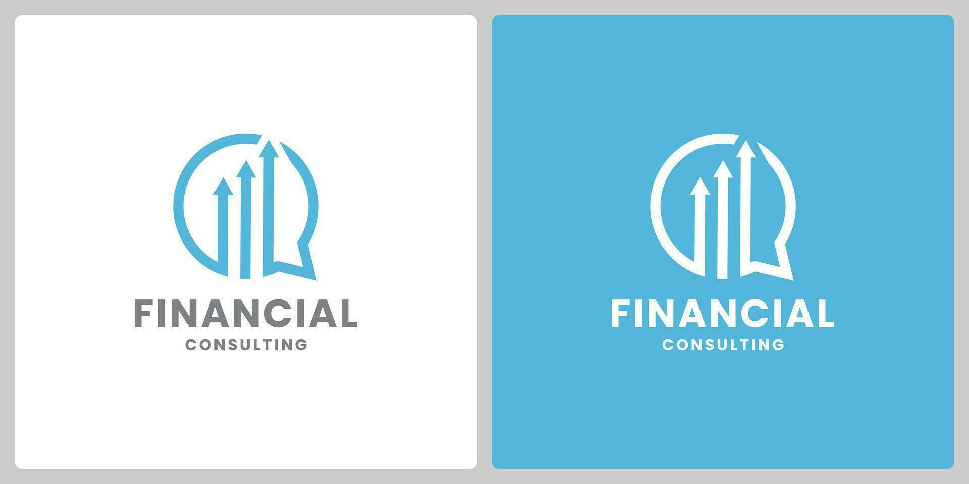 modern financial consulting logo design inspiration vector