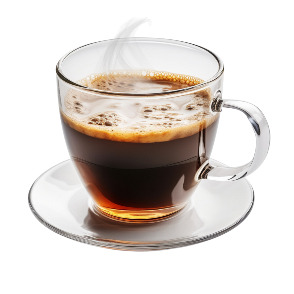 AI generated Americano is espresso with hot water ,with transparent background. png