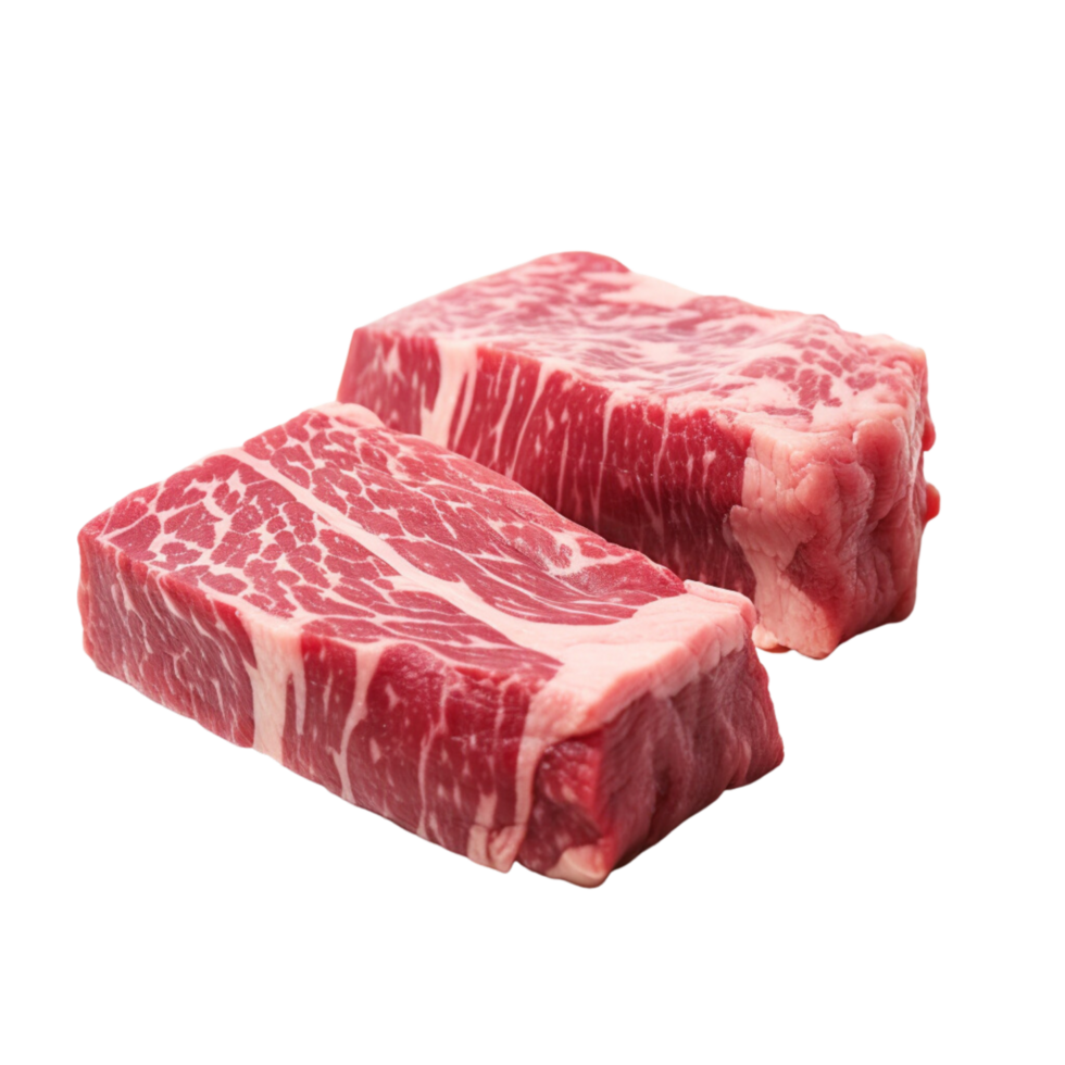 AI generated Japanese Wagyu beef on a transparent background. png