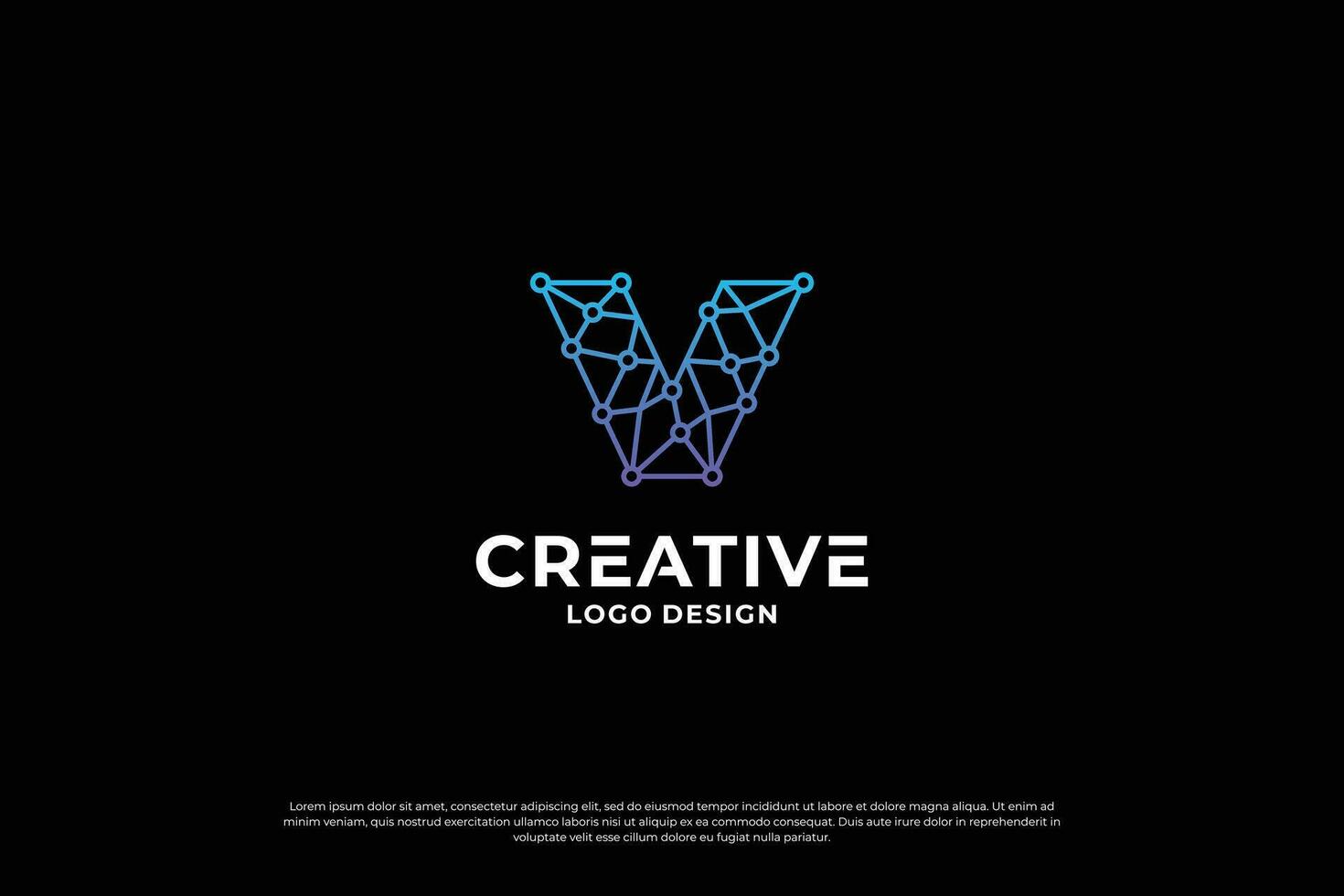 Letter v logo design template. Initial letters v. Creative v symbol. vector