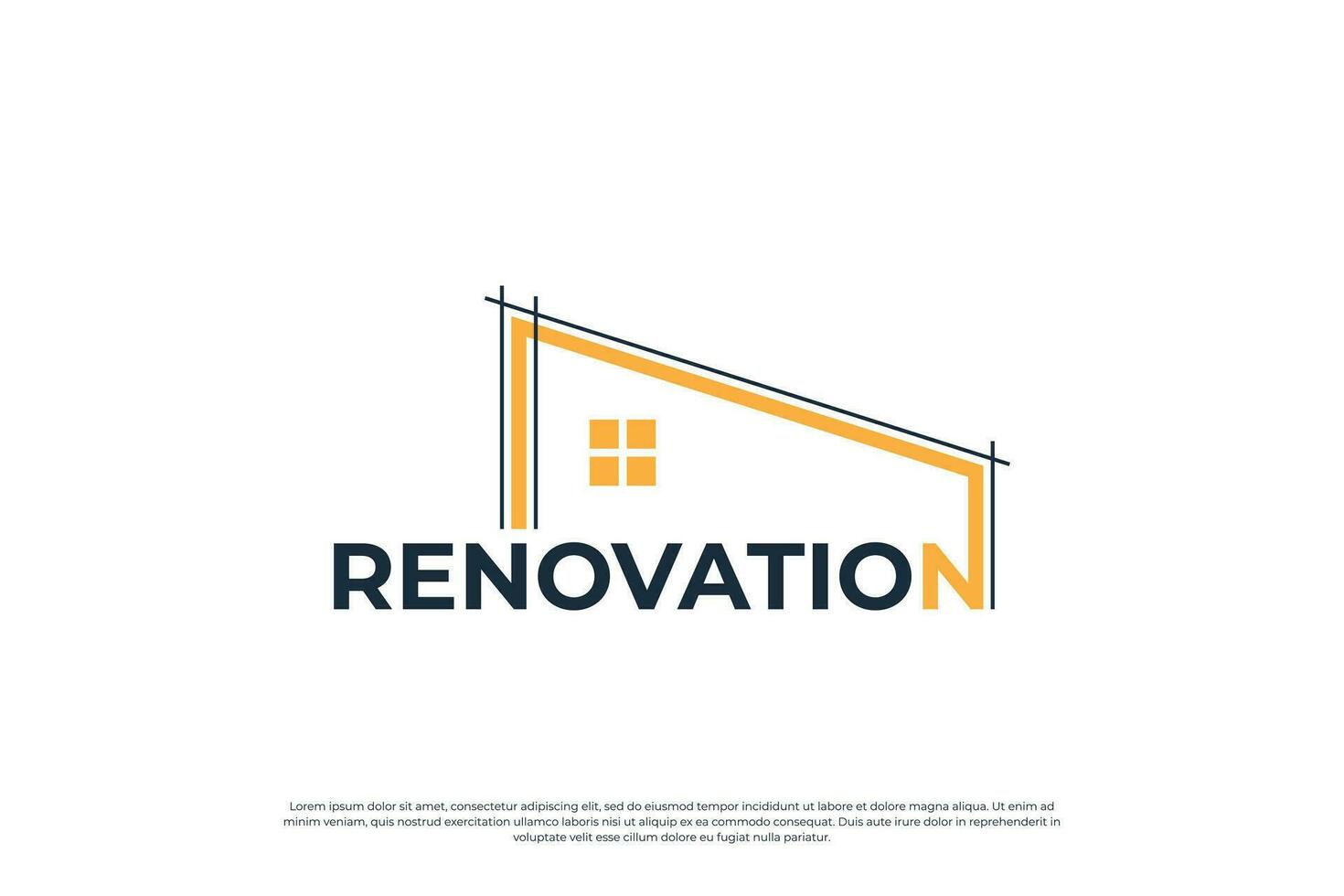 house construction logo design with word mark and typography art vector. vector