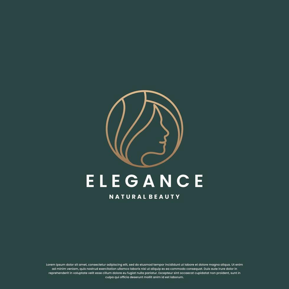 beauty nature logo design. elegance logo for beauty salon and spa. vector