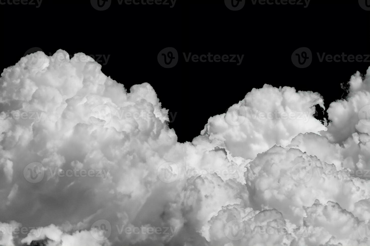 White cloud on black background photo