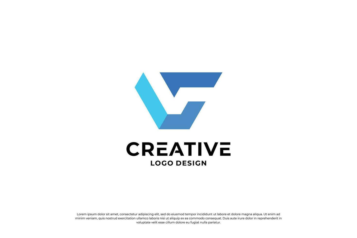 Letter v logo design template. Initial letters v. Creative v symbol. vector