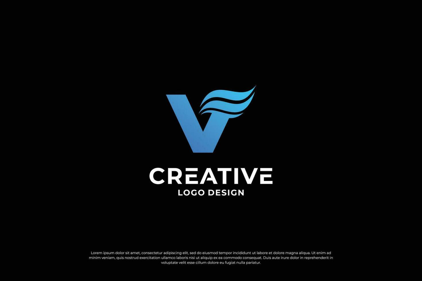 Letter v logo design template. Initial letters v. Creative v symbol. vector