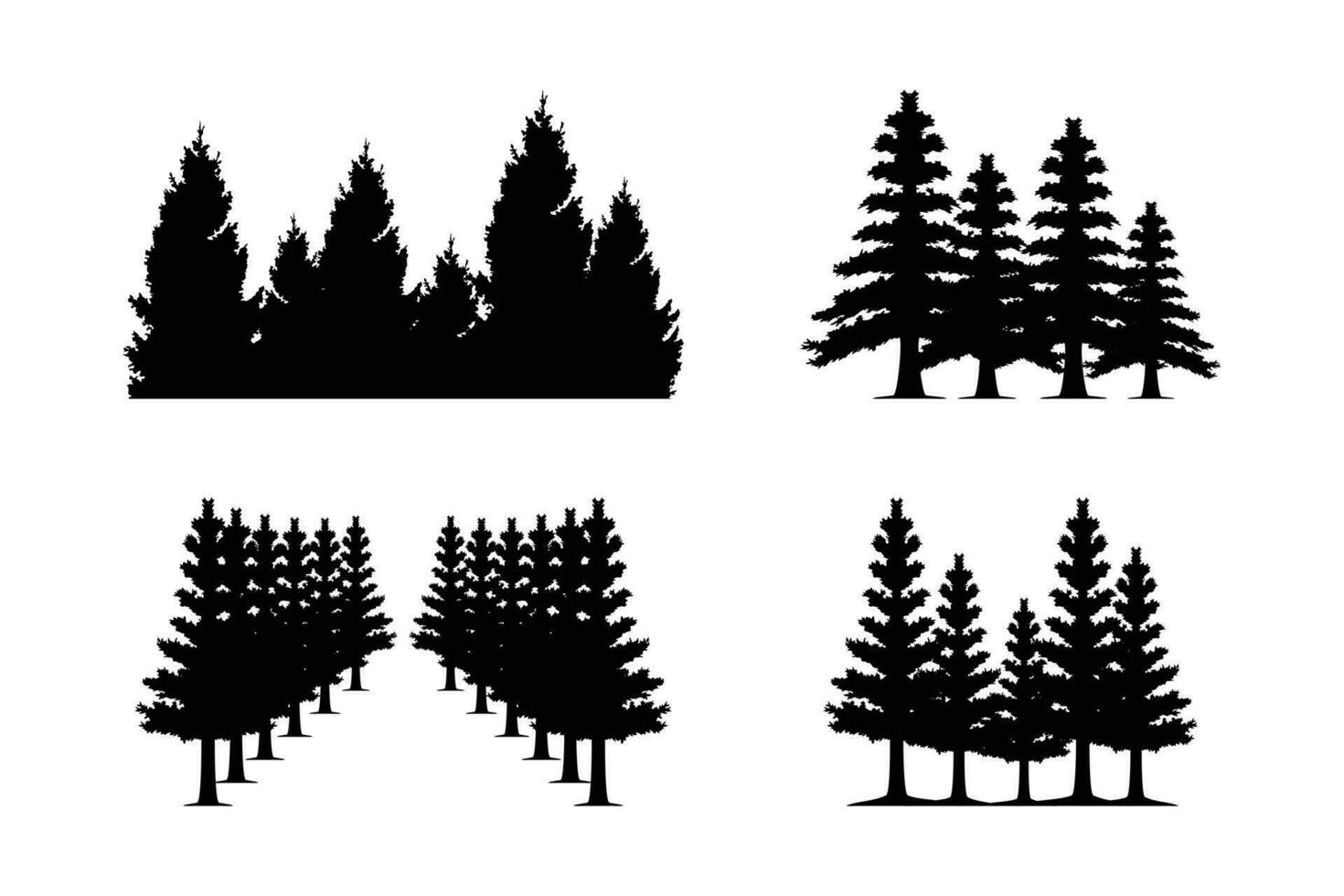 conjunto de pino árbol logo vector. abeto árbol vector icono recopilación.