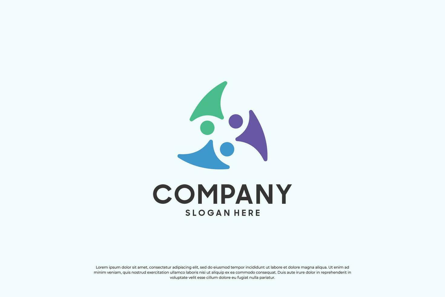 Creative Unity Concept Logo Design Template vector