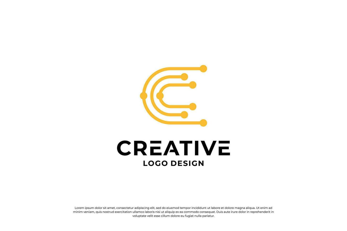 Letter C logo design template. Creative initial letters C logo design symbol. vector
