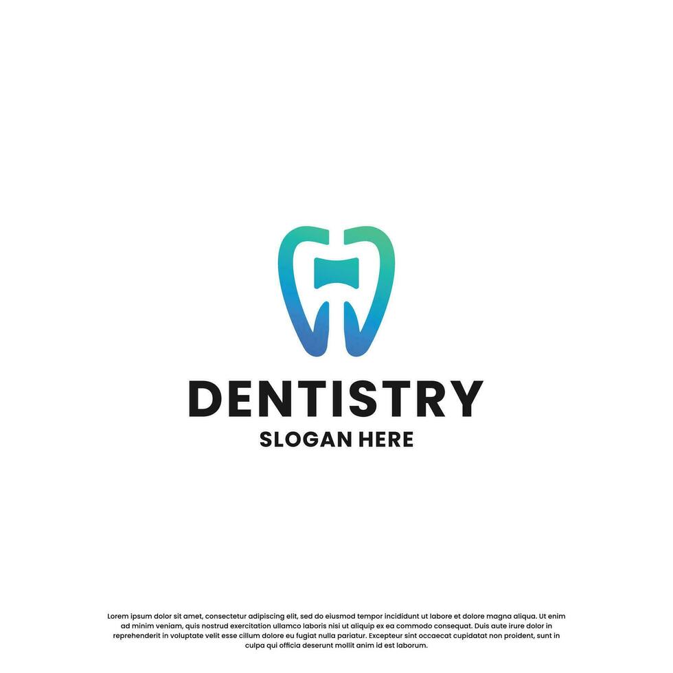 dental with letter A logo design combination. modern dental health logo for dentistry business vector