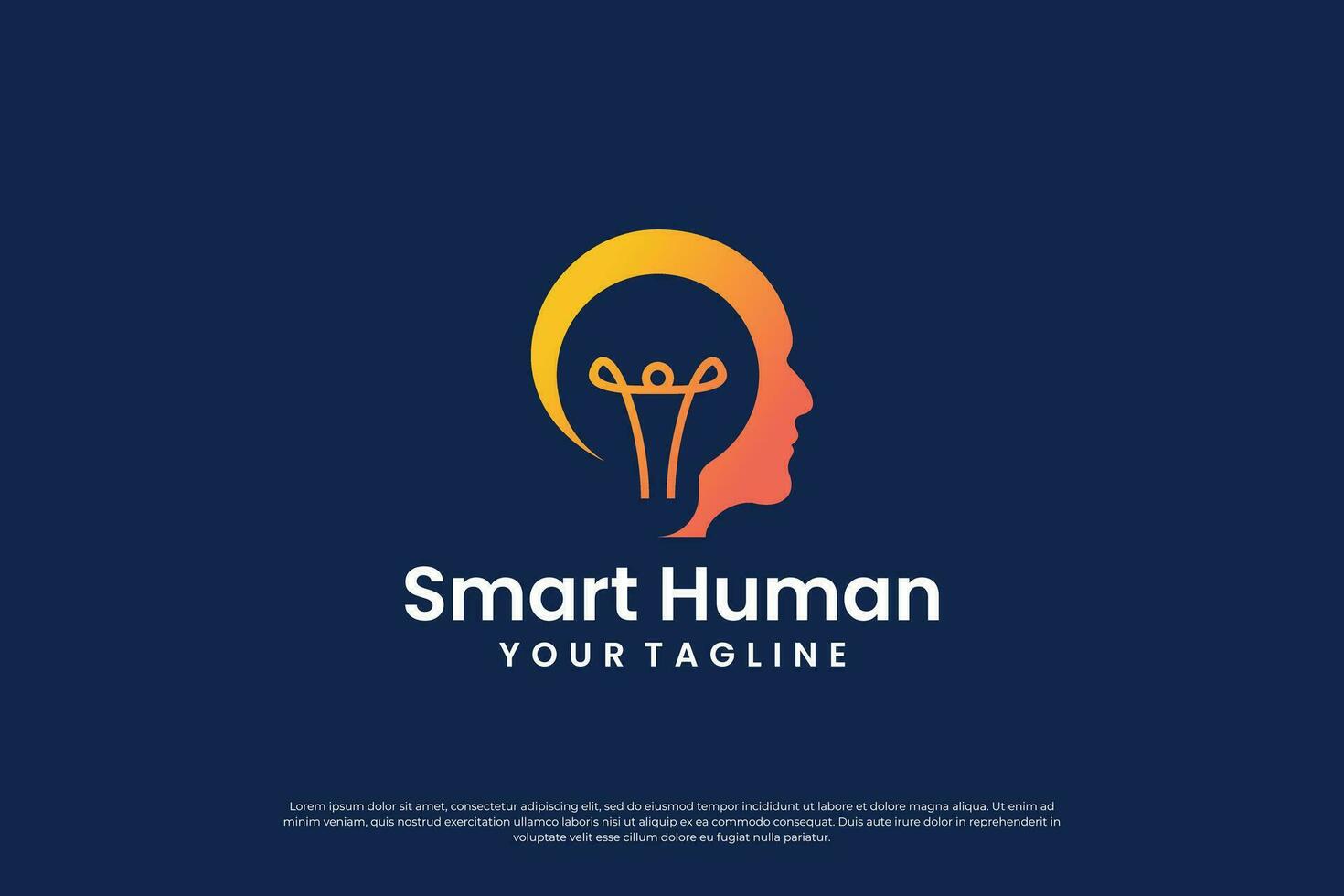 inteligente humano tecnología logo diseño. vector