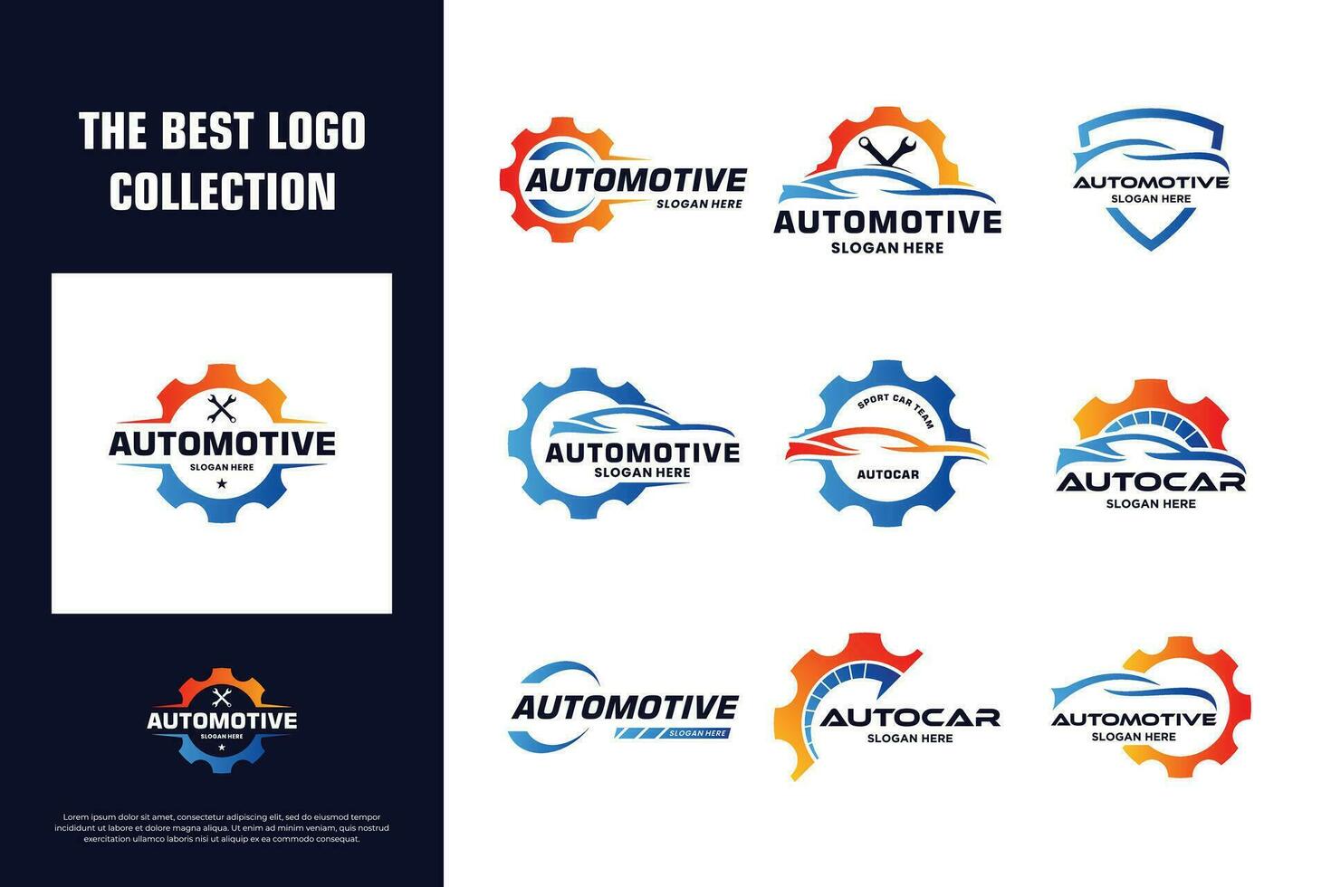 colección de moderno automotor logo diseño vector