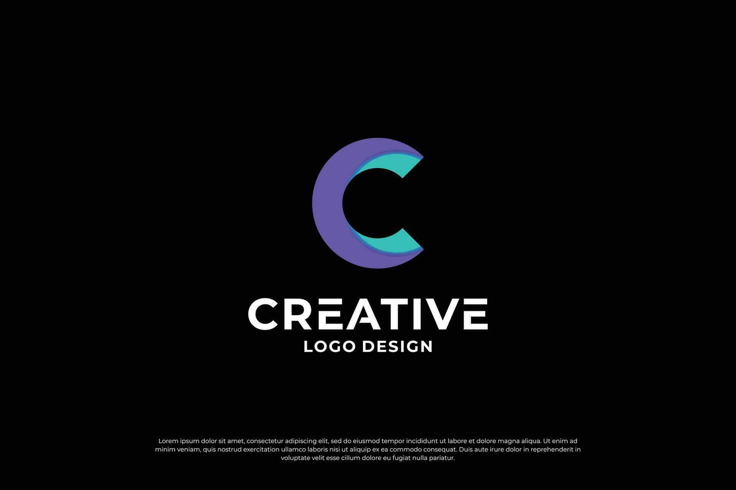 letra C logo diseño modelo. creativo inicial letras C logo diseño símbolo. vector