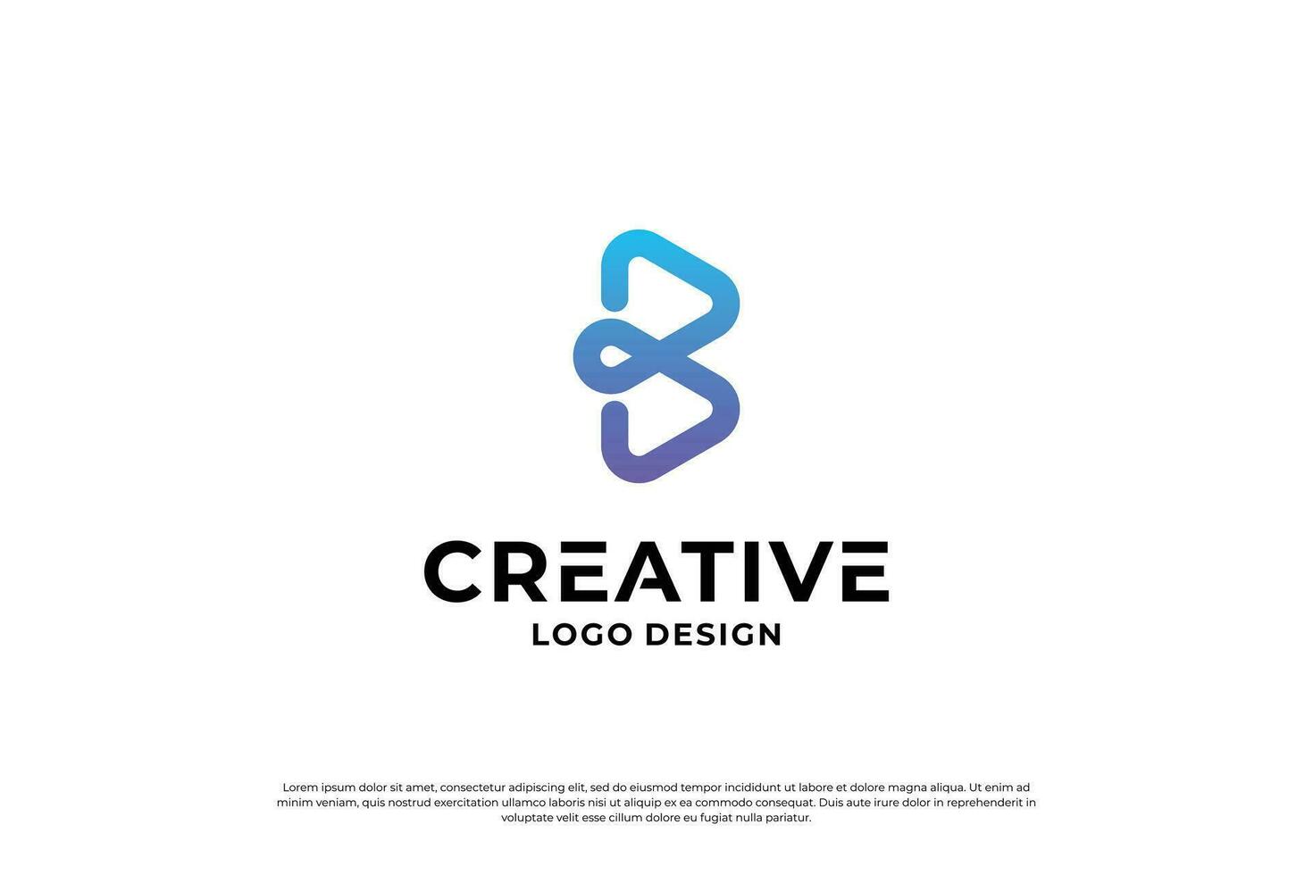 Letter B logo design template. Creative initial letters B logo symbol. vector