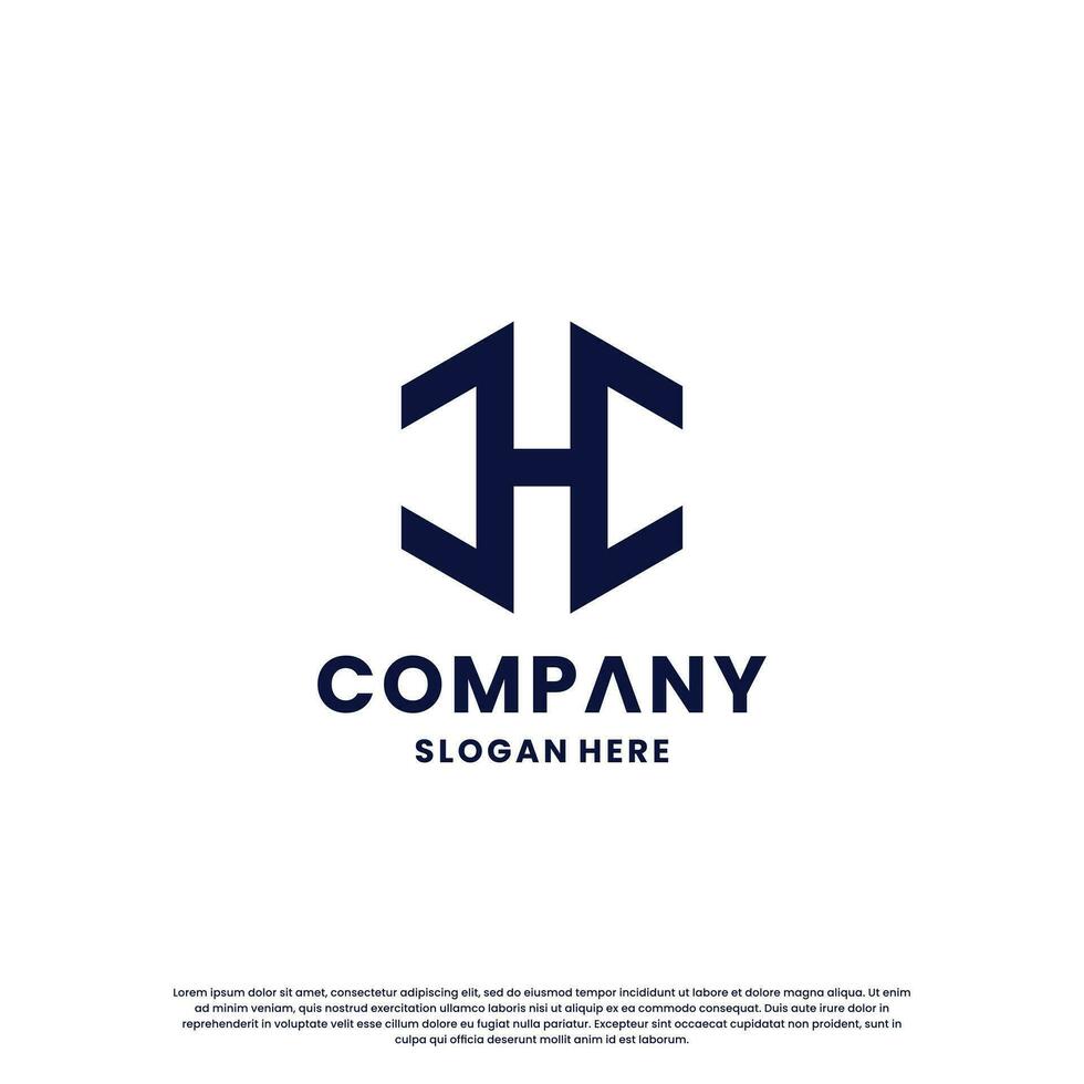 creative initial H logo design monogram for your business vector