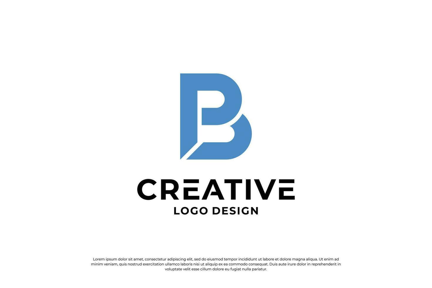 Letter BP logo design template. Initial letters BP. Symbol BP. Creative letter BP logo vector. vector