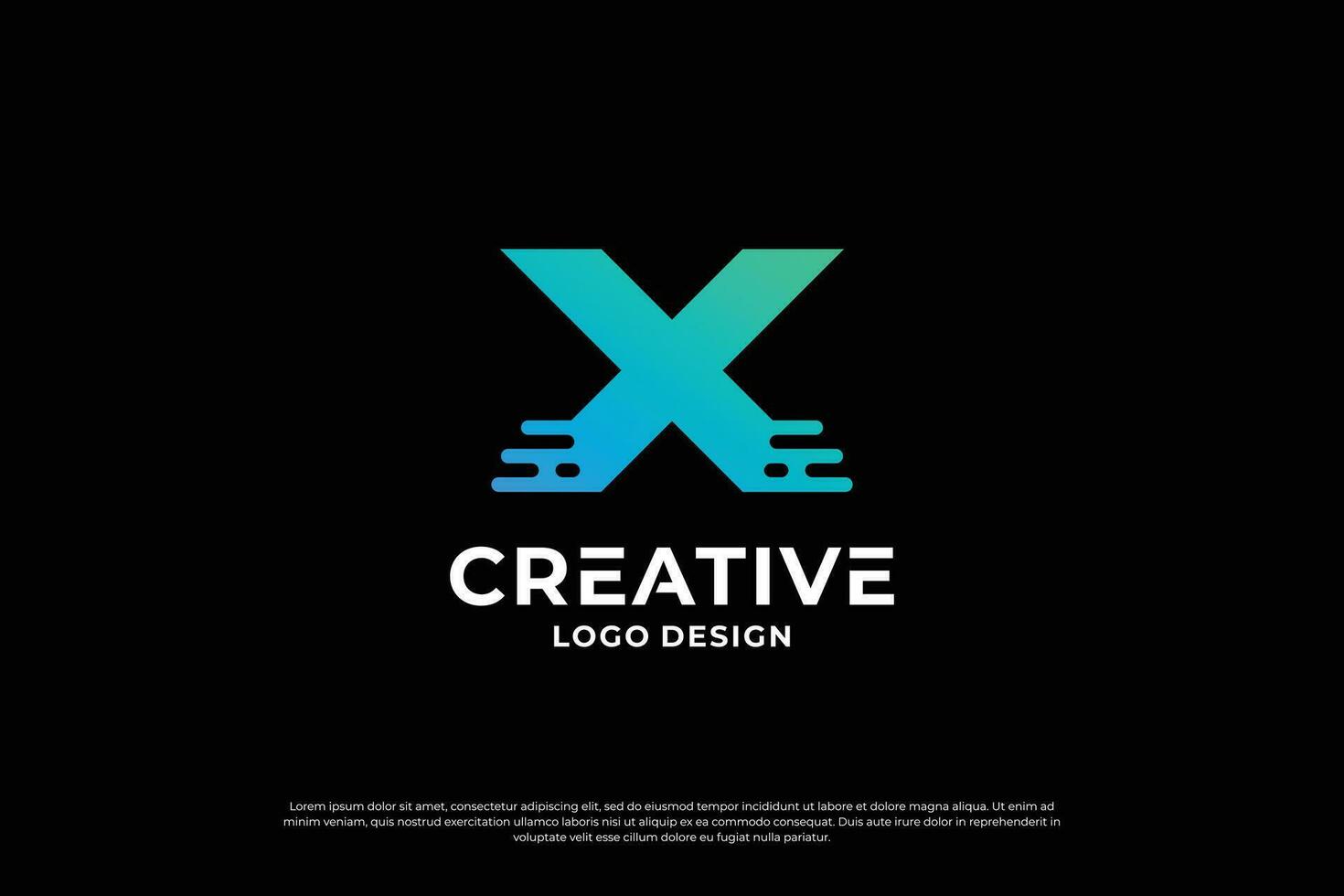 letra X logo diseño modelo. inicial letras X. creativo X símbolo. vector