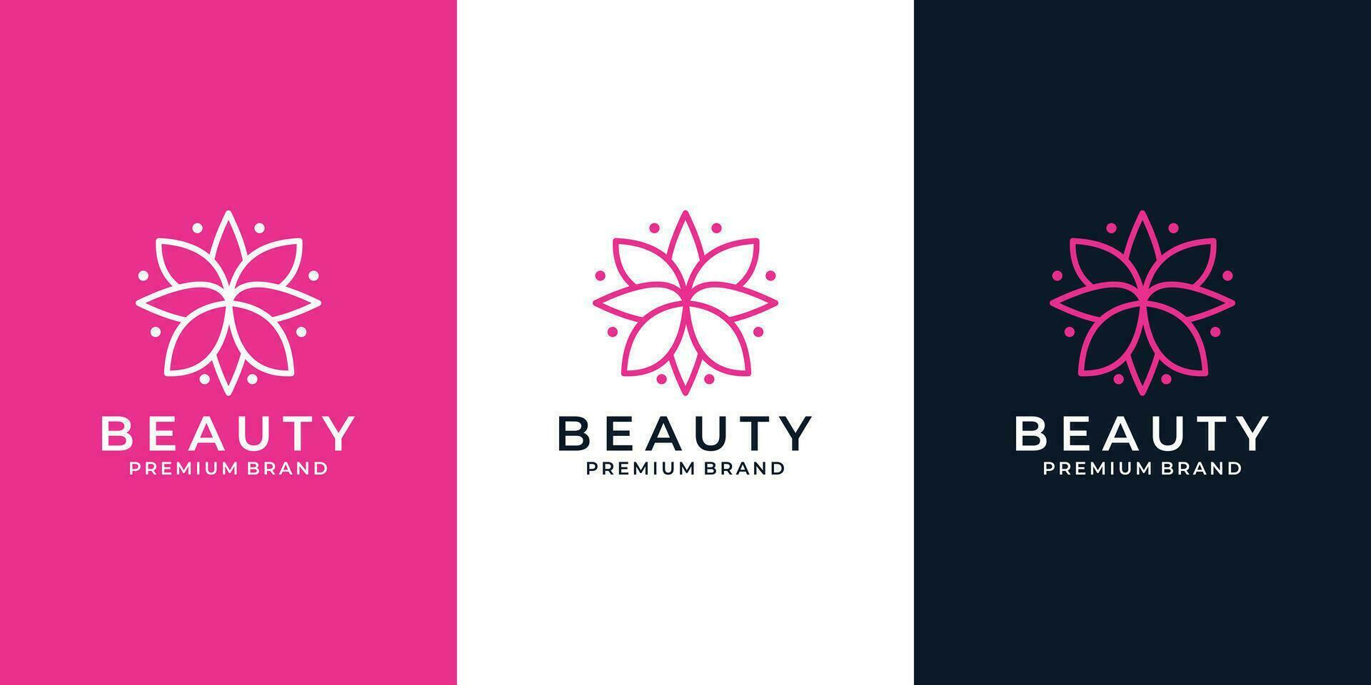 creativo loto belleza flor logo diseño para tu negocio vector